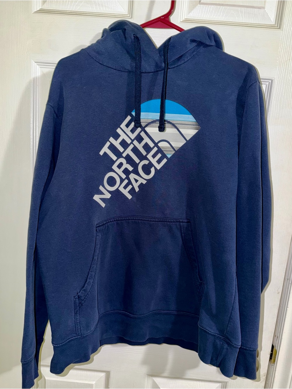 The North Face Big Logo Hoodie Men’s Navy Blue Medium